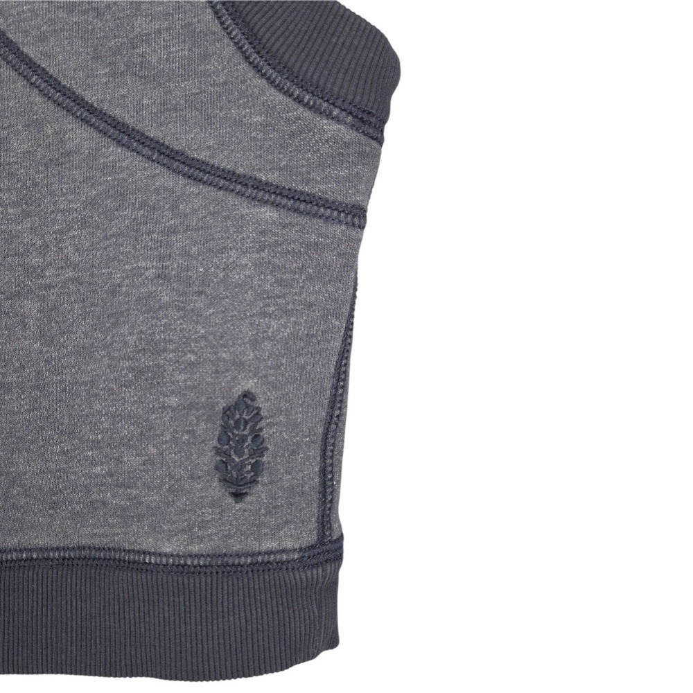 Free People Cropped Shirt Womens XS Misty Blue Sleeveless Tank Top Yoga Gym New - Picture 5 of 11